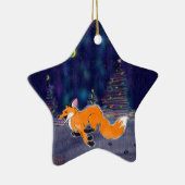 走キツネオーナメント セラミックオーナメント (右)