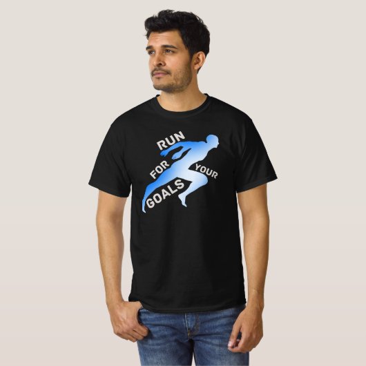 走ゴールやる気を起こさせる引用文 Tシャツ (正面フル)