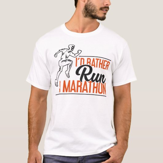 走ジョギングの方がマラ走ンスだ Tシャツ (正面)