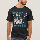 走ジョギングスマイルや波もしが無くてごめんなさい Tシャツ (正面)