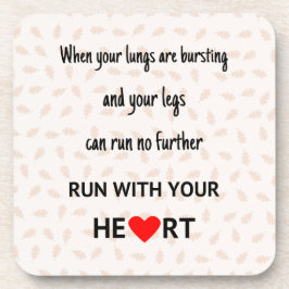 走スポーツやる気を起こさせる引用文ブラウン コースター