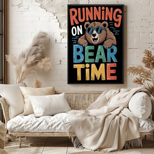 走ズオンベアータイムイラストレーション ポスター