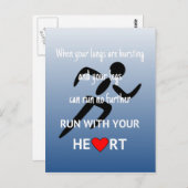 走ハートやる気を起こさせる ポストカード (正面/裏面)