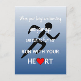 走ハートやる気を起こさせる ポストカード