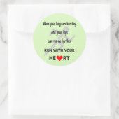 走ハートモチベーション ラウンドシール (バッグ)
