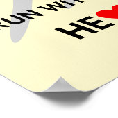 走ハート感動的 ポスター (角)