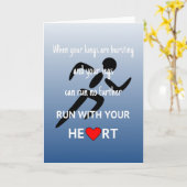 走ハート カード (黄色い花)