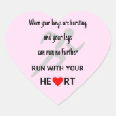 走ハート ハートシール (正面)