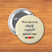 走ハート 缶バッジ