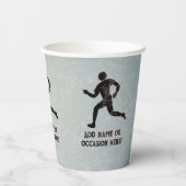 走フィットネスのチャンピレースまたはテーマ – テキスト 紙コップ (裏面)