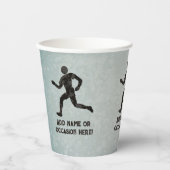 走フィットネスのチャンピレースまたはテーマ – テキスト 紙コップ (正面)
