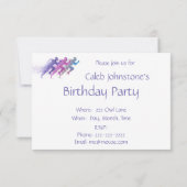 走マラソンランナー誕生日パーティー 招待状 (裏面)