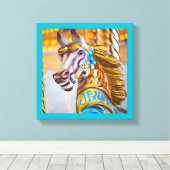 走メリーり回る馬カーニバルシリーズ23キャンバス キャンバスプリント (インサイチュ (ウッドフロア))