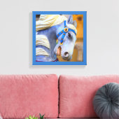 走メリーり回る馬帆布18系 キャンバスプリント (インサイチュ (リビング))