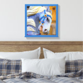 走メリーり回る馬帆布18系 キャンバスプリント (インサイチュ (寝室))