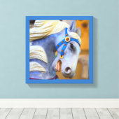 走メリーり回る馬帆布18系 キャンバスプリント (インサイチュ (ウッドフロア))