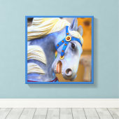 走メリーり回る馬帆布18系 キャンバスプリント (インサイチュ (ウッドフロア))