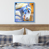 走メリーり回る馬帆布18系 キャンバスプリント (インサイチュ (寝室))