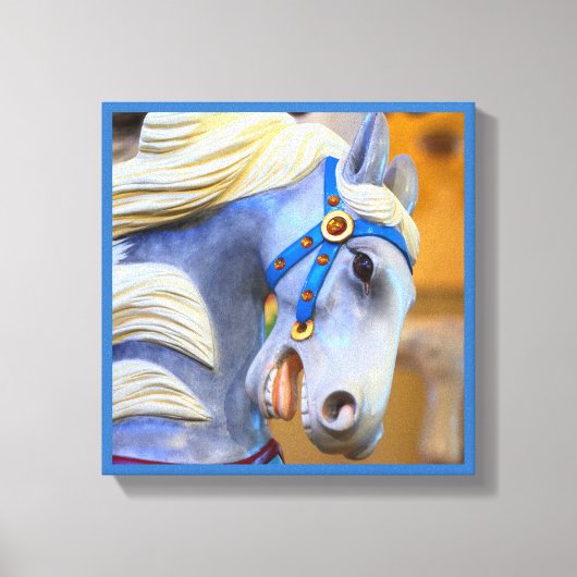 走メリーり回る馬帆布18系 キャンバスプリント (正面)