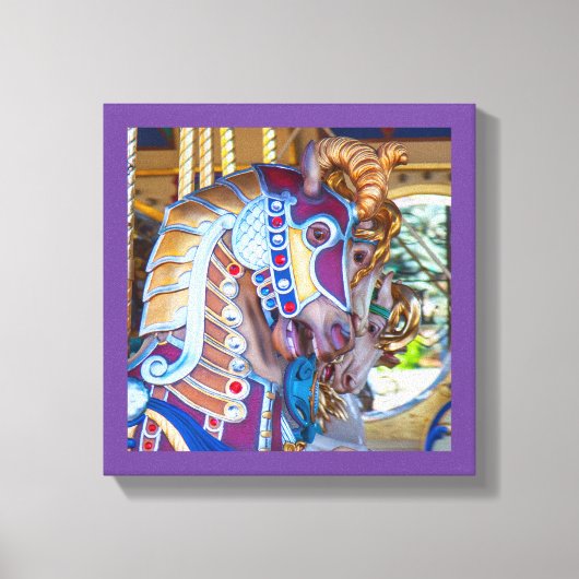 走メリーり回る馬帆布27系 キャンバスプリント (正面)