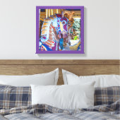 走メリーり回る馬帆布27系 キャンバスプリント (インサイチュ (寝室))