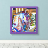 走メリーり回る馬帆布27系 キャンバスプリント (インサイチュ (ウッドフロア))