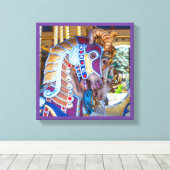 走メリーり回る馬帆布27系 キャンバスプリント (インサイチュ (ウッドフロア))