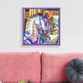 走メリーり回る馬帆布27系 キャンバスプリント (インサイチュ (リビング))