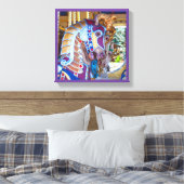 走メリーり回る馬帆布27系 キャンバスプリント (インサイチュ (寝室))