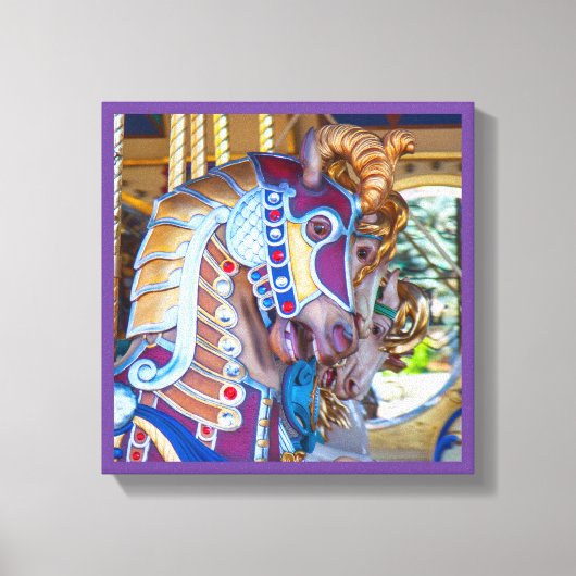 走メリーり回る馬帆布27系 キャンバスプリント (正面)