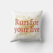 「走人生のためのエレガント引用文 クッション (裏面)