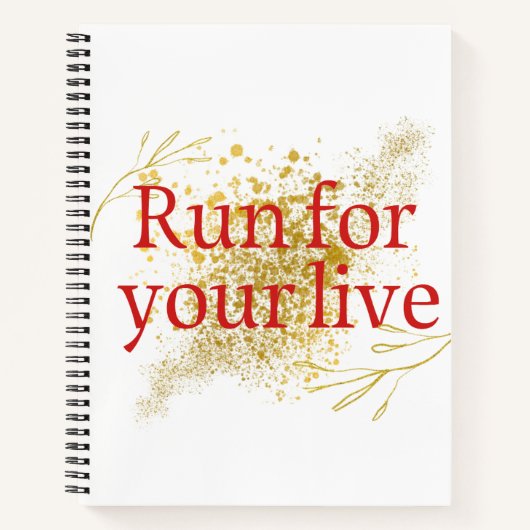 「走人生のためのエレガント引用文 ノートブック (正面)