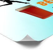 走今後のビール – おもしろい走ポスター ポスター (角)