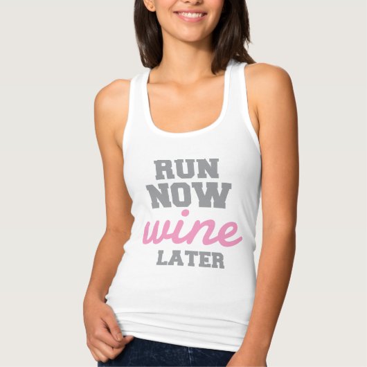 走今。後でワイン タンクトップ (正面)