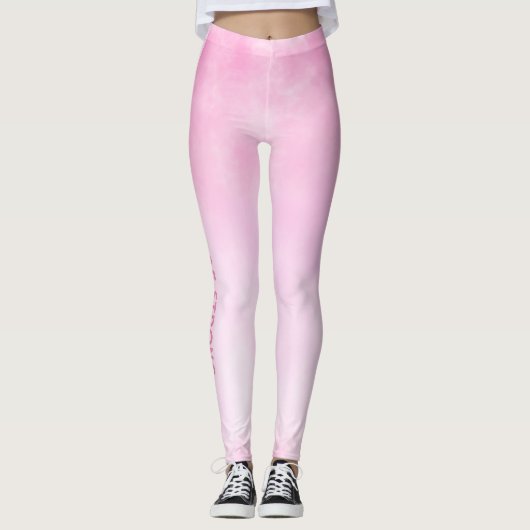 走懸命が強い |ピンクエレガントのスポーツがアクティブ レギンス (正面)