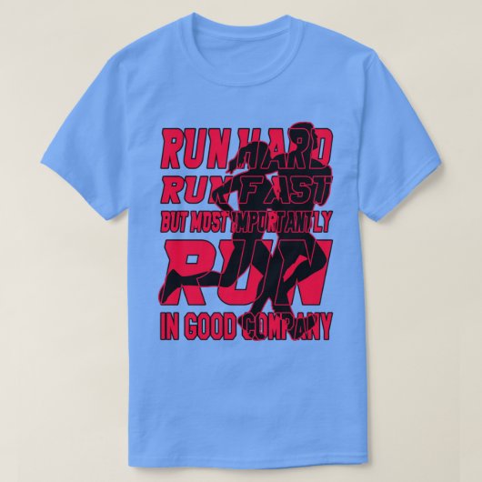 走懸命と高速レッド Tシャツ (デザイン正面)