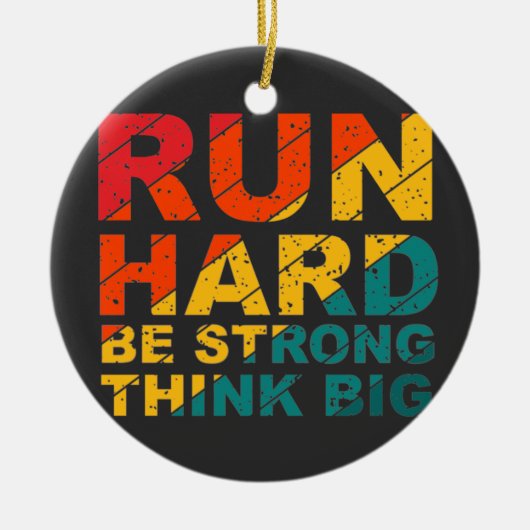 走懸命強考えい セラミックオーナメント (正面)