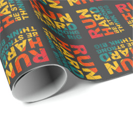 走懸命強考えい ラッピングペーパー