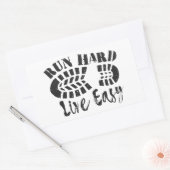 走懸命、ライブ簡単 長方形シール (封筒)