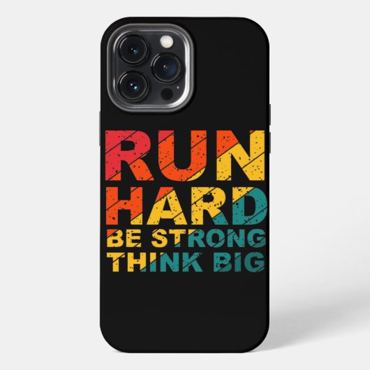 走懸命、強く考え、大きなケースメイトiPhone ca iPhoneケース (裏面)