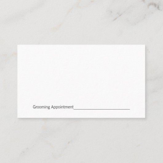 走犬 | 犬のトレーナーとトリマーAppt 予約カード (裏面)