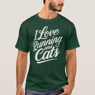 走猫好きジョギングプレゼント Tシャツ