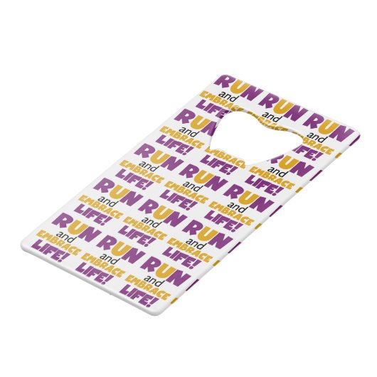 走生紫色の黄色 クレジットカード栓抜き (裏面アングル)