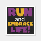 走生紫色の黄色 スタンダードカクテルナプキン (正面)