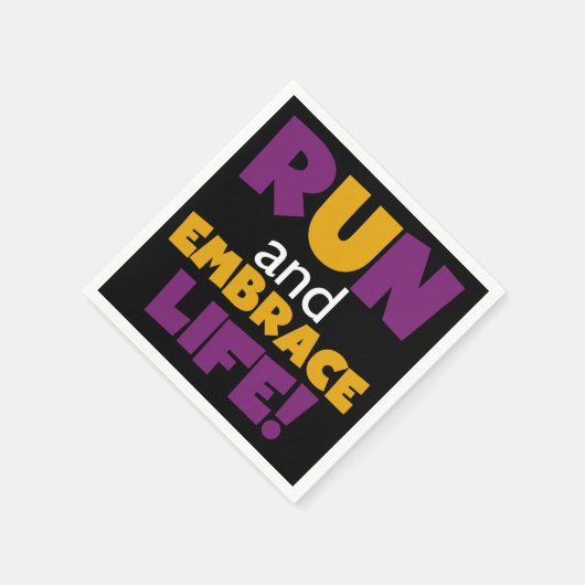 走生紫色の黄色 スタンダードカクテルナプキン (角)