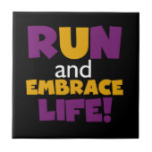 走生紫色の黄色 タイル (正面)