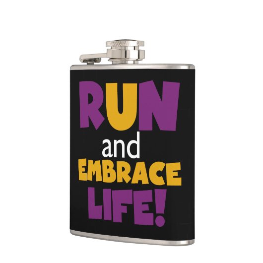 走生紫色の黄色 フラスク (左)