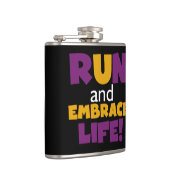 走生紫色の黄色 フラスク (右)