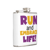 走生紫色の黄色 フラスク (右)