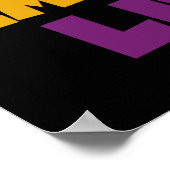 走生紫色の黄色 ポスター (角)